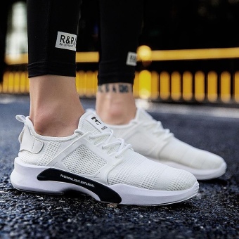 Hot Sale New Style Fly Weave Lower-Cut Running Shos Simple FashionPure Color Athleisure Walking Shoes For Man (white) - Intl April 2018 - 3 Hot Sale New Style Fly Weave Lower-Cut Running Shos Simple FashionPure Color Athleisure Walking Shoes for Man (white) - intl - 3