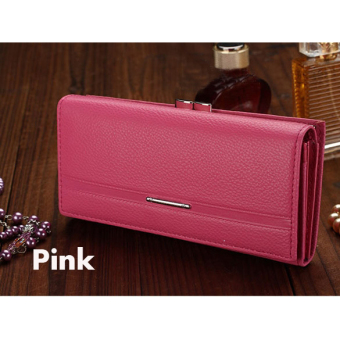 Jo.In Women High Quality Solid Button Leather Hand Bag Long ClutchWallet Purse Black April 2018 - 4 Jo.In Women High Quality Solid Button Leather Hand Bag Long ClutchWallet Purse Black - 4