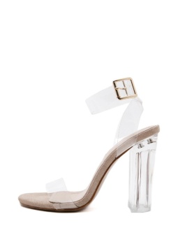 JollyChic Women's Sandals Transparent Ankle Strap Chunky Heel Shoes - Intl June 2018 - 2 JollyChic Women's Sandals Transparent Ankle Strap Chunky Heel Shoes - intl - 2