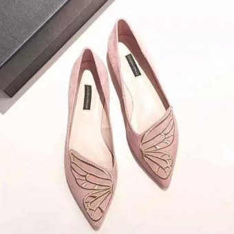 JOY Butterflies Embroidered Pointed Flat Shoes(pink) June 2018 - 3 JOY Butterflies embroidered pointed flat shoes(pink) - 3