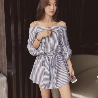JOY Korea Korean Fashion Big Size Shirt Skirt Black April 2018 - 2 JOY Korea Korean fashion Big size shirt skirt Black - 2