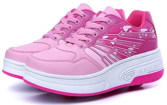 Kids Double Wheels Skate Shoe Fashion Roller Sneakers BirthdayGift(Pink) - Intl June 2018 - 4 Kids Double Wheels Skate Shoe Fashion Roller Sneakers BirthdayGift(Pink) - intl - 4