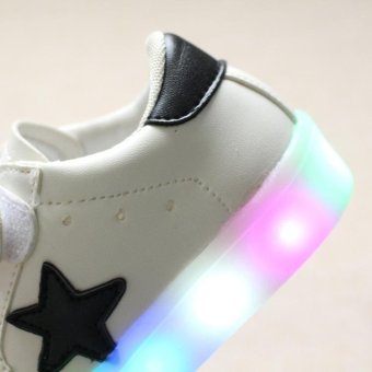 Kids LED Shining Colorful Non-Slip Sneakers Shoes ForChildren(White) - Intl June 2018 - 3 Kids LED Shining Colorful Non-Slip Sneakers Shoes forChildren(White) - intl - 3
