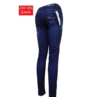 Korea Women's Tattered Classic Ripped Skinny Jeans BLUE June 2018 - 3 Korea Women's Tattered Classic Ripped Skinny Jeans BLUE - 3