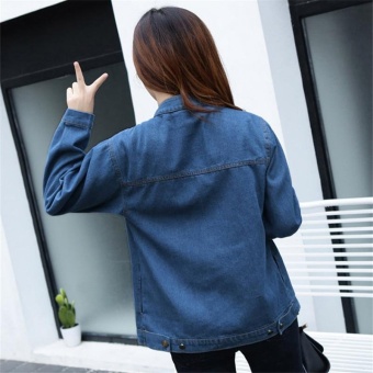 Korean Fashion Women Basic Coats Autumn Spring Women Denim JacketNew Long Sleeve Slim Female Jeans Coat Casual Womens Outwear - Intl July 2018 - 4 Korean Fashion Women Basic Coats Autumn Spring Women Denim JacketNew Long Sleeve Slim Female Jeans Coat Casual Womens Outwear - intl - 4