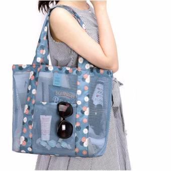 Korean Style B-001 Coating Mesh Multi - Functional Clothing Cosmetics Package Shopping Bag Beach Tote Bag (Burgundy) June 2018 - 3 Korean Style B-001 Coating Mesh Multi - functional Clothing Cosmetics Package Shopping Bag Beach Tote Bag (Burgundy) - 3