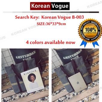 Korean Style B-003 High Quality Canvas Fashion Grid Women LargeCapacity Shopping Tote Bag Student Shoulder Bag(Black) May 2018 - 3 Korean Style B-003 High Quality Canvas Fashion Grid Women LargeCapacity Shopping Tote Bag Student Shoulder Bag(Black) - 3