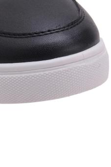 LALANG Men PU Leather Sneakers High Cut Sports Shoes Black June 2018 - 5 LALANG Men PU Leather Sneakers High Cut Sports Shoes Black - 5