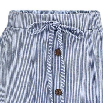 LALANG Summer Women High Waist Striped Pleated Long Skirt Dress (Blue) - Intl June 2018 - 3 LALANG Summer Women High Waist Striped Pleated Long Skirt Dress (Blue) - intl - 3
