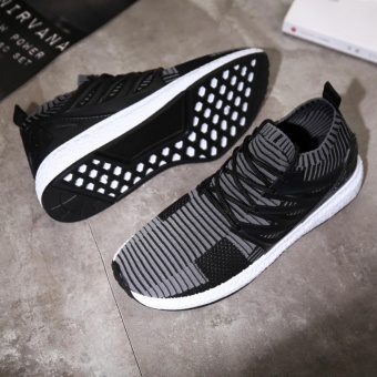 Lechgo Men Trend Fly Weave Runnning Sock Shoes Boost Soft SolesCasual Sport Shoes (Grey) NYY132 - Intl June 2018 - 5 Lechgo Men Trend Fly Weave Runnning Sock Shoes Boost Soft SolesCasual Sport Shoes (Grey) NYY132 - intl - 5