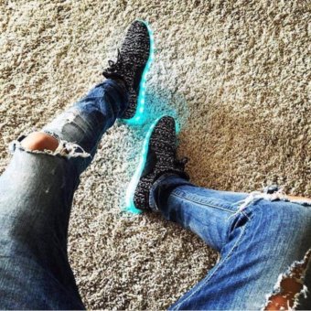 LED Light Lace Up Luminous Shoes Sportswear Sneaker Luminous Unisex Casual Shoes Grey - Intl June 2018 - 5 LED Light Lace Up Luminous Shoes Sportswear Sneaker Luminous Unisex Casual Shoes grey - intl - 5