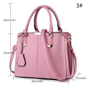 Leegoal Womens Boutique PU Leather Shoulder Bags Top-Handle HandbagTote Purse Bag Rose Hermosa,pink - Intl June 2018 - 2 leegoal Womens Boutique PU Leather Shoulder Bags Top-Handle HandbagTote Purse Bag Rose Hermosa,pink - intl - 2