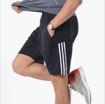Leyi Men's Running Loose Fitting Large Size Sports Shorts(grey) July 2018 - 2 Leyi Men's running loose fitting large size sports shorts(grey) - 2
