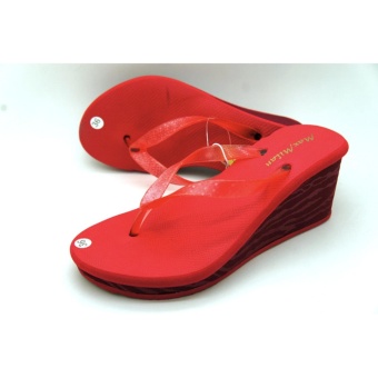 Maxmilan Sophia Wedge Slippers (Red) With FREE SHOEBAG June 2018 - 2 Maxmilan Sophia Wedge Slippers (Red) with FREE SHOEBAG - 2