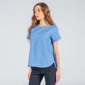 Memo Chambray Shirt With Curved Hem(Chambray) June 2018 - 2 Memo Chambray Shirt With Curved Hem(Chambray) - 2