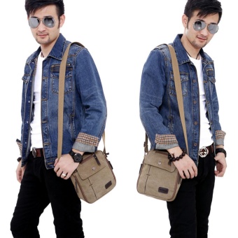Men And Women Casual Small Messenger Bag Version Of Canvas Bagshoulder Bag Men Bag Outdoor Multi-purpose Travel Bag(khaki) - Intl June 2018 - 2 Men and women casual small messenger bag version of canvas bagshoulder bag men bag outdoor multi-purpose travel bag(khaki) - intl - 2