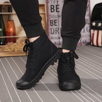 Men Casual Martin Boots Ankle Boots High-Cut Sneakers(Black) - Intl June 2018 - 3 Men Casual Martin Boots Ankle Boots High-Cut Sneakers(Black) - intl - 3