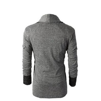 Men Fashion Pure Color Wool Cardigan Sweater(Lightgrey) - Intl April 2018 - 2 Men Fashion Pure Color Wool Cardigan Sweater(Lightgrey) - intl - 2