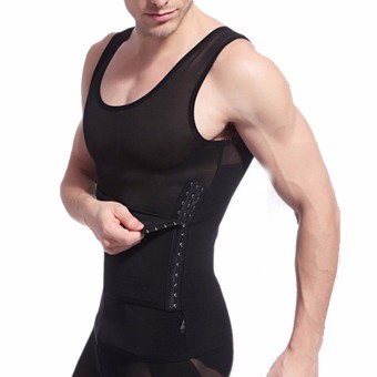 Men's Body Slimming Tummy Waist Belly Corsets Girdle Shapewear Underwear Shaper Black June 2018 - 3 Men's Body Slimming Tummy Waist Belly Corsets Girdle Shapewear Underwear Shaper Black - 3