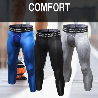 Men's Compression Fitness Pants 3/4 Sports Tights Leggings(Black) - Intl April 2018 - 2 Men's Compression Fitness Pants 3/4 Sports Tights Leggings(Black) - intl - 2