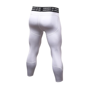Men's Compression Fitness Pants 3/4 Sports Tights Leggings(White) - Intl June 2018 - 3 Men's Compression Fitness Pants 3/4 Sports Tights Leggings(White) - intl - 3