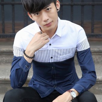 Men's Korean Long Sleeve Cotton?outdoor Casual Button-Down Shirts White April 2018 - 3 Men's Korean Long Sleeve Cotton?outdoor Casual Button-Down Shirts White - 3