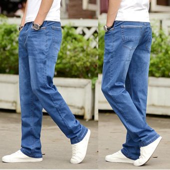 Men's Loose Straight Jeans Fat Legging Plus Size Thin Denim Pants Large Men Jeans Waist 42 44 Plus Size Jeans - Intl June 2018 - 3 Men's Loose Straight Jeans Fat Legging Plus Size Thin Denim Pants Large Men Jeans Waist 42 44 Plus Size Jeans - intl - 3