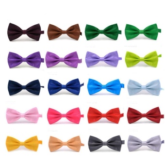 Men's Adjustable Wedding Party Bow Tie Solid Color Pre-Tied Bowtie Neckwear Navy Blue - Intl June 2018 - 2 Men's Adjustable Wedding Party Bow Tie Solid Color Pre-Tied Bowtie Neckwear Navy Blue - intl - 2