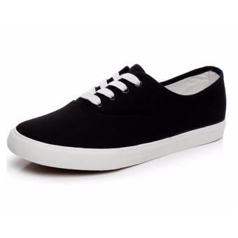 Men's Canvas Shoes Sneakers With Lace - Black July 2018 - 3 Men's Canvas Shoes Sneakers With Lace - Black - 3