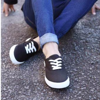 Men's Canvas Shoes Sneakers With Lace - Black July 2018 - 2 Men's Canvas Shoes Sneakers With Lace - Black - 2