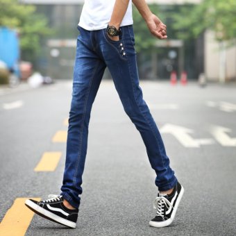 Men's Holy Cross Design Regular Fit Jeans(Blue) June 2018 - 5 Men's Holy Cross Design Regular Fit Jeans(Blue) - 5