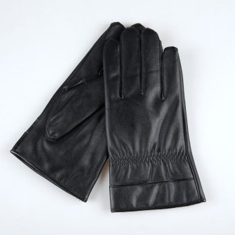 Mens Luxurious Leather Winter Super Driving Warm Gloves Cashmere Black April 2018 - 2 Mens Luxurious Leather Winter Super Driving Warm Gloves Cashmere Black - 2