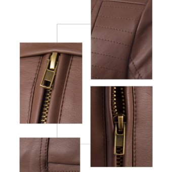 Men's PU Leather Casual Slim Jacket Fashionable Jacket(Black) -intl May 2018 - 3 Men's PU Leather Casual Slim Jacket Fashionable Jacket(Black) -intl - 3