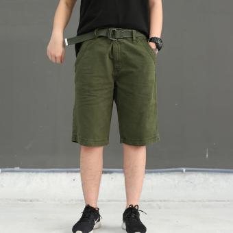 Men's Summer Four Pocket Cargo Short With Belt (ARMY GREEN) June 2018 - 2 Men's Summer Four Pocket Cargo Short with belt (ARMY GREEN) - 2