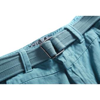 Men's Summer Four Pocket Cargo Short With FREE Belt (Light Blue) July 2018 - 3 Men's Summer Four Pocket Cargo Short with FREE Belt (Light Blue) - 3
