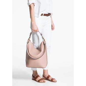 MNG Mango Pebbled Crescent Hobo Bag (Beige) May 2018 - 4 MNG Mango Pebbled Crescent Hobo Bag (Beige) - 4