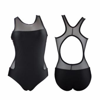 Monokini Mesh Cut Out Back Classic One Piece Swimsuit Women's Swimwear June 2018 - 4 Monokini Mesh Cut Out Back Classic One Piece Swimsuit Women's Swimwear - 4