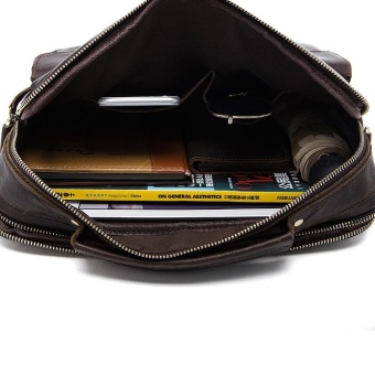 Munoor 100% Genuine Cow Leather Bag Men Shoulder Crossbody BagsMen's Travel Messenger Bags - Intl June 2018 - 4 Munoor 100% Genuine Cow Leather Bag Men Shoulder Crossbody BagsMen's Travel Messenger Bags - intl - 4