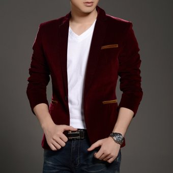 New Arrival Men's Casual Blazers Button Stylish Slim CorduroyBlazer Male Fashion Suit Jacket(Brown) June 2018 - 2 New Arrival Men's Casual Blazers Button Stylish Slim CorduroyBlazer Male Fashion Suit Jacket(Brown) - 2