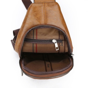 New Men Cowhide Leather Chest Pack Sports Outdoor Leisure CrossbodyBag Hiking Daypack Cycling Travel Double-deck Sling Bag (Brown) -intl July 2018 - 5 New Men Cowhide Leather Chest Pack Sports Outdoor Leisure CrossbodyBag Hiking Daypack Cycling Travel Double-deck Sling Bag (Brown) -intl - 5
