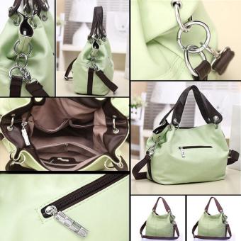 NiceEshop Fashion Retro Style PU Leather Messenger Bag Tote Bag For Women, Green - Intl April 2018 - 5 niceEshop Fashion Retro Style PU Leather Messenger Bag Tote Bag for Women, Green - intl - 5