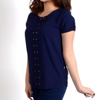 No Apologies Plain Rayon S/S Blouse Nft04-0143 (N.Blue) June 2018 - 2 No Apologies Plain Rayon S/S Blouse Nft04-0143 (N.Blue) - 2