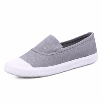 Ocean NEW Ladies Fashion Flat Shoes Han Edition Canvas Shoes(Grey) - Intl June 2018 - 2 Ocean NEW Ladies fashion Flat shoes Han edition Canvas shoes(Grey) - intl - 2