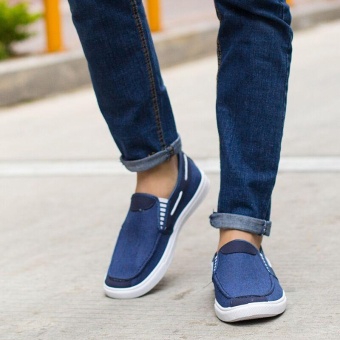 Ocean New Men Fashion Slip On Casual Canvas Sneakers Breathe Shoes(Blue) - Intl June 2018 - 2 Ocean New Men Fashion Slip On Casual Canvas Sneakers Breathe Shoes(Blue) - intl - 2