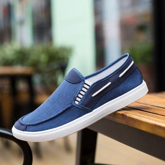 Ocean New Men Fashion Slip On Casual Canvas Sneakers Breathe Shoes(Blue) - Intl June 2018 - 5 Ocean New Men Fashion Slip On Casual Canvas Sneakers Breathe Shoes(Blue) - intl - 5