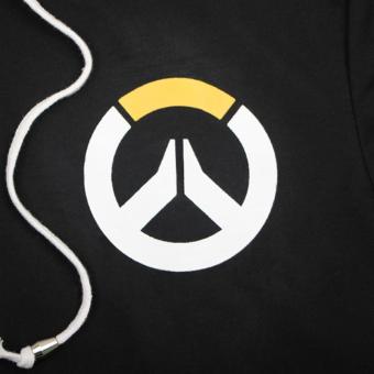 Overwatch Symbol Game Cosplay T-shirt Cotton Tops Casual ShortSleeve Zip Sweater Unisex Shirt (Black) June 2018 - 5 Overwatch Symbol Game Cosplay T-shirt Cotton Tops Casual ShortSleeve Zip Sweater Unisex Shirt (Black) - 5