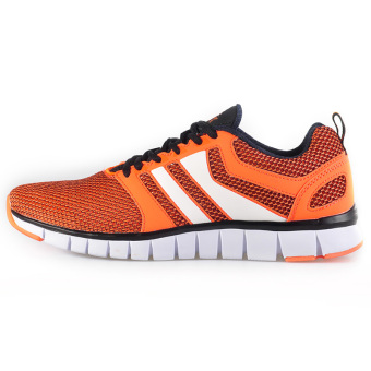 Peak and comfortable autumn and winter men's student damping running shoes (Flourescent orange/Black)