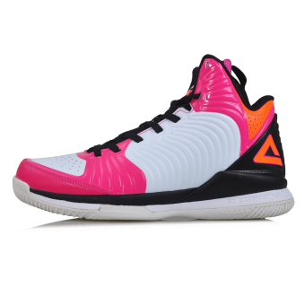Peak spring and summer boots basketball shoes (Big white/rose)