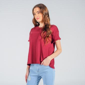 Penshoppe Boxy Tee With Pocket (Wine) May 2018 - 2 Penshoppe Boxy Tee With Pocket (Wine) - 2