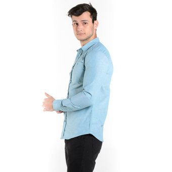 Penshoppe Long Sleeves Shirt With Buttoned Collar (Green) June 2018 - 4 Penshoppe Long Sleeves Shirt With Buttoned Collar (Green) - 4